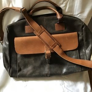 $$⬇️‼️Leather Briefcase 2 Tone Colour & Finish